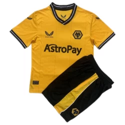 Kinderen Wolverhampton Wanderers Voetbalshirt 2023-24 Thuistenue (+ Korte Broeke)